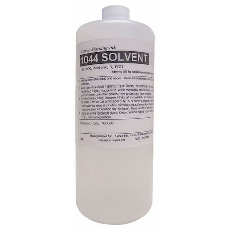 Carco Marking Solvent, 1 qt, Clear, Dye 1044 SOLVENT