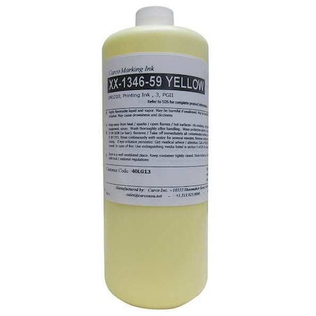 Carco Marking Ink, 1 qt, Yellow, Pigment XX-1346-59 YELLOW