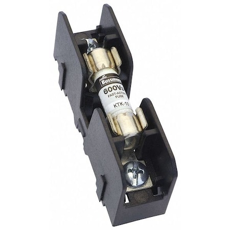 Eaton Bussmann Open Fuse Block, 0 to 30A Amp Range, 600V AC/DC Volt Rating, 1 Poles, Quick Connect BMM603-1SQ