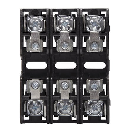 Eaton Bussmann Open Fuse Block, 0 to 30A Amp Range, 600V AC/DC Volt Rating, 3 Poles, Quick Connect BMM603-3PQ