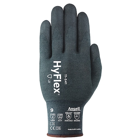 Ansell Cut Resistant Gloves, Cut Level A4 , Foam Nitrile , Palm Coated , 9 1 PR 11-541VP