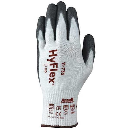 Ansell Cut-Resistant Coated Gloves, Cut Level A4 , Dipped , Polyurethane , Sandy , L 1 PR 11-735