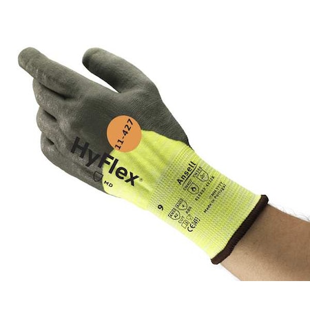 Ansell Cut Resistant Coated Gloves, Cut Level A2 , Water-Based Polyurethane, Nitrile , Smooth , XL 1 PR 11-427