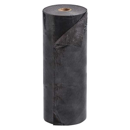 Brady Sorbent Pad, 21 gal, 30 in x 1200 in, Universal, Black, Polypropylene AD30100