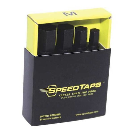 Speedtaps Hand Tap Set, 1/4n to 1/2in L, 4 Pcs, PK5 SPDTPSM4X5