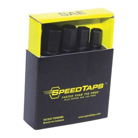 Speedtaps Hand Tap Set, No 6 to No 12 L, 4 Pcs, PK5 SPDTPSSAE4X5