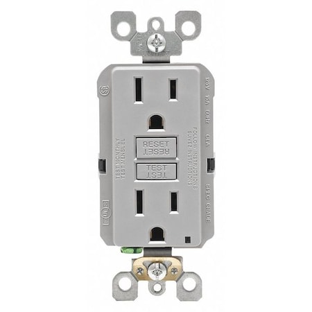 Leviton GFI Receptacle GFNT1-GY