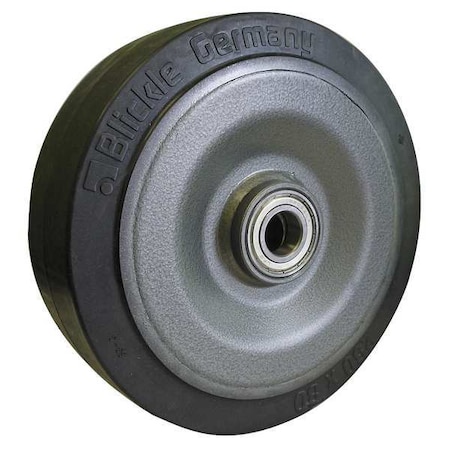 Zoro Select Caster Wheel, Rubber, 12 in., 2200 lb. SE 300