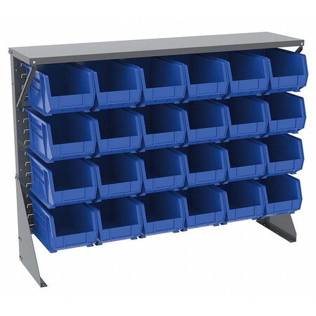 Akro-Mils Steel Louvered Floor Rack, 52-5/8" W x 13-1/2" D x 40" H, Gray 30650GY240B