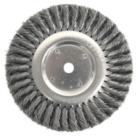 WEILER Twist Wire Wheel Wire Brush, Arbor, 8" 90783