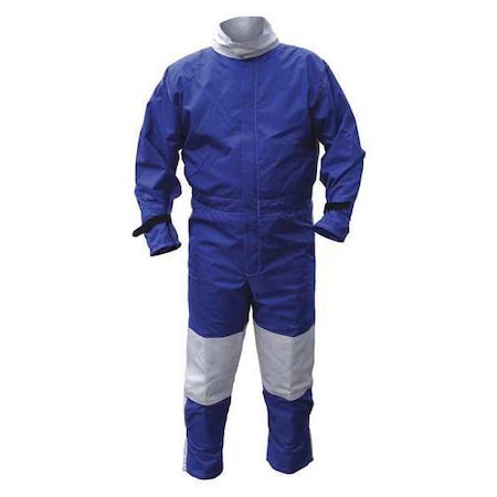 Alc Abrasive Blast Suit, Cotton, Nylon, 3 lb Fabric Weight, 32 in Inseam, Blue, XL 41423