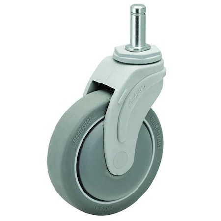Zoro Select Stem Caster, Swivel, TPR, 3 in., 200 lb. NG03QDP125SWGR01