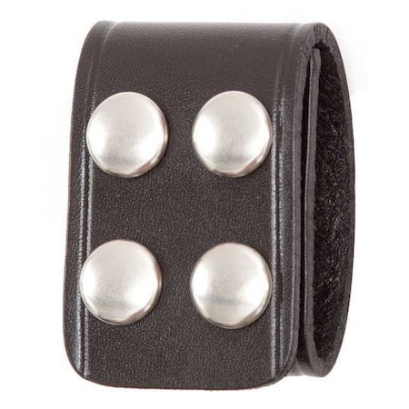 Gould & Goodrich Belt Keeper, Leather, Black, 1-3/4 in, Snap B129