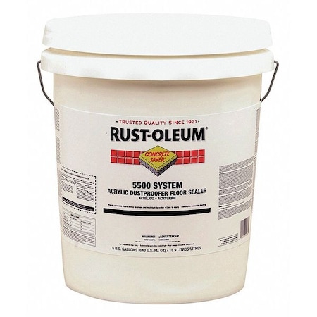Rust-Oleum 5 gal Sealer, Semi-Gloss Finish, Clear, Water Base 251283