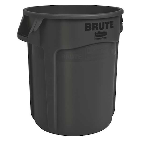 Rubbermaid Brute Round Open Top Utility Trash Can, Black, 20 gal