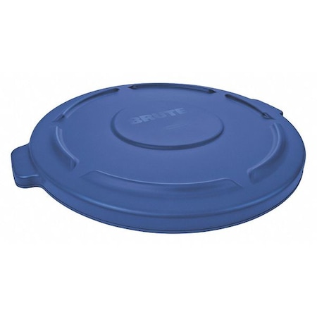 Rubbermaid Commercial Brute Trash Can Lid, Round, 20 gal Capacity, Resin, Blue 1779731