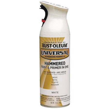 Rust-Oleum Hammered Spray Paint, White, Hammered, 12 oz 267298