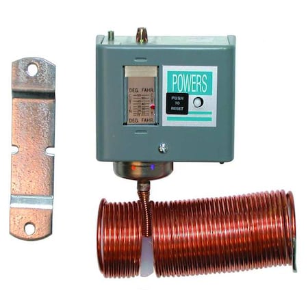 Siemens Line Volt Mechanical Tstat, Open/Close on Rise, Downstream Side of The Coil, DPST, 120 to 240V AC 134-1504