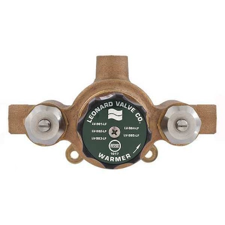 Leonard Valve Thermostatic Mixing Valve, Bronze, Sweat LV-981A-LF-RF