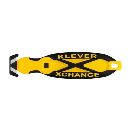 KLEVER 6-1/4 in. Fixed Blade Safety Cutter, Plastic, Safety Recessed KCJ-XC-Y-PT