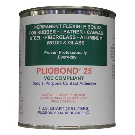 Pliobond Contact Cement, 25 Series, Tan, 1 qt, Can PC-325-LV