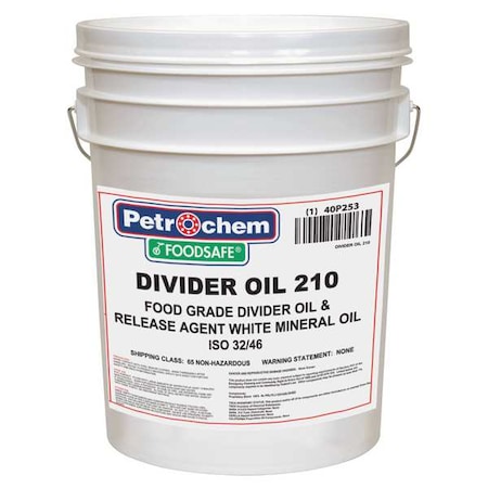 Petrochem Divider Oil, Food Grade, 5 Gal. FOODSAFE DIVIDER OIL 210-005