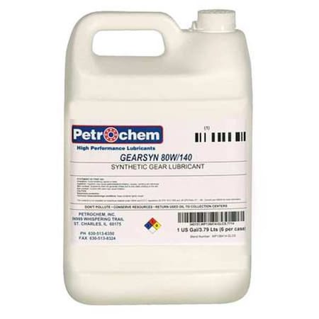 Petrochem 1 gal, Jug, Synthetic, Amber GEARSYN 80W-140-001