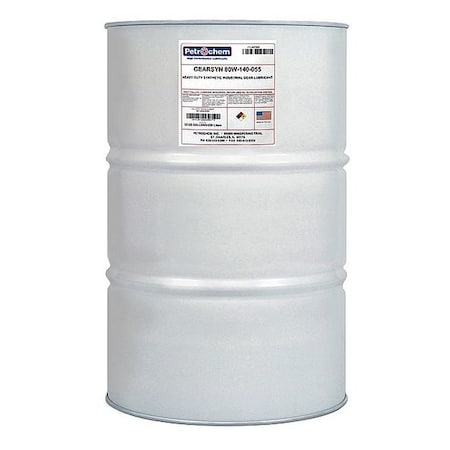 Petrochem 55 gal Gear Lubricant Drum Not Specified ISO Viscosity, 80W SAE, Amber GEARSYN 80W-140-055