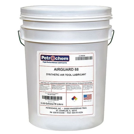 Petrochem 5 gal., Pail, Synthetic, Clear AIRGUARD 68-005