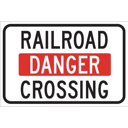 Brady Traffic Sign, 12 in H, 18" W, Polyester, Rectangle, English, 124475 124475