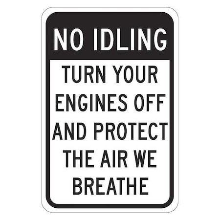 Brady Traffic Sign, 18" H, 12 in W, Plastic, Rectangle, English, 124411 124411