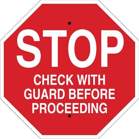 Brady Stop Sign, 24 in W, 24 in H, Plastic, Red 124537