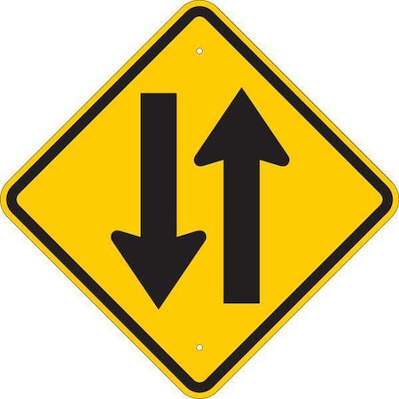 Brady Traffic Sign, 24 in Height, 24 in Width, Plastic, Diamond, No Text 124582