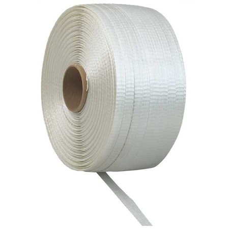 Zoro Select Plastic Strapping, HG, White, 7800 ft. L 40TP73