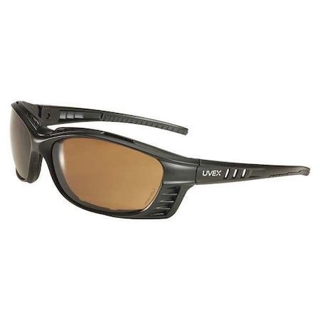 Uvex Livewire, Safety Glasses, Anti-Fog, Espresso Lens, Black Frame, Full-Frame S2601HS