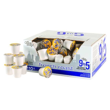 9 To 5 Coffee Coffee, French Roast, Pod, Caffeinated, Ground, 2.37 lb, 110 PK OFX00047