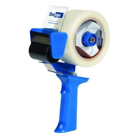 Shurtape Tape Dispenser, Handheld, For Tape 2 in W, 3 in Core Dia, 11 3/4 in L, Pistol Grip, Blue 900617
