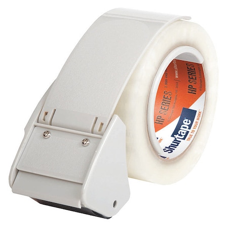 Shurtape Tape Dispenser, 2 in Max. Tape Width. 5 1/2 in Tape Core Dia, Pistol, Plastic, Gray 902001