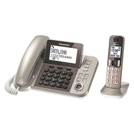 Panasonic Telephone, Champagne Gold, 1Handset, Wall KX-TGF350N