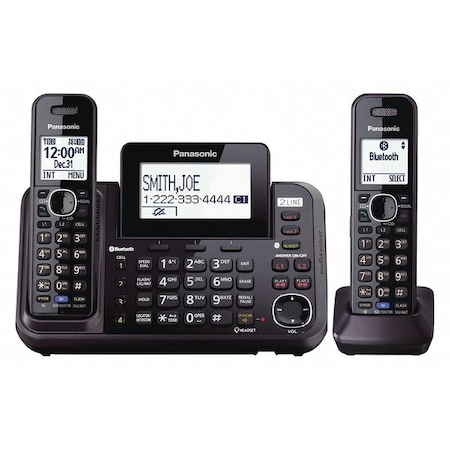 Panasonic Telephone, Black, 2Handset KX-TG9542B