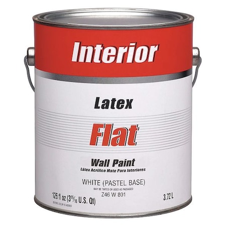 Pratt & Lambert Interior Paint, Flat, Latex Base, Boucle, 1 gal Z46W00801-16