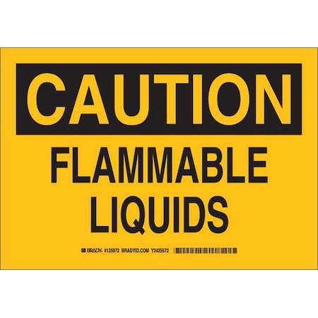 Brady Caution Sign, 7 in H, 10 in W, Rectangle, English, 125970 125970