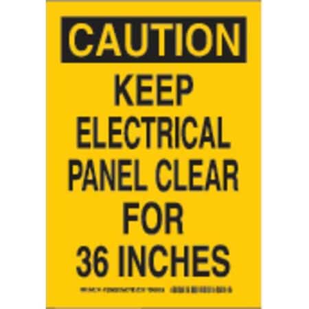 Brady Caution Sign, 14 in Height, 10 in Width, Polyester, Rectangle, English 126965