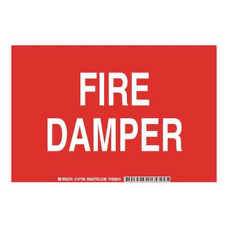 Brady Fire Equipment Sign, 7 in Height, 10 in Width, Aluminum, Rectangle, English 127194