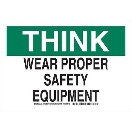 Brady Personal Protection Sign, 7"x10", 128972 128972