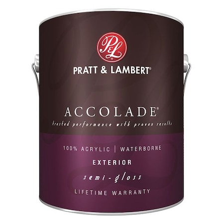 Pratt & Lambert Exterior Paint, Semi-gloss, Latex Base, 1 gal 0000Z4980-16