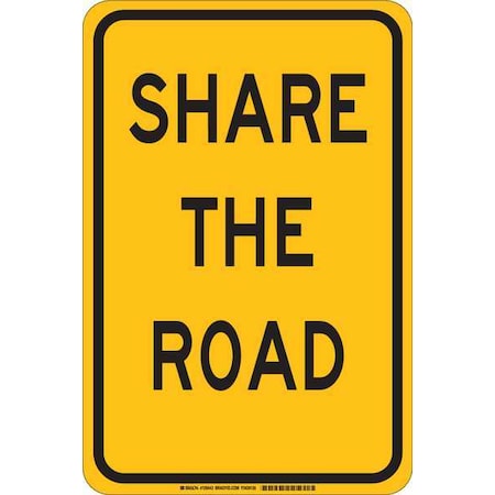 Brady Traffic Sign, 18 in H, 12" W, Polyester, Rectangle, English, 129443 129443