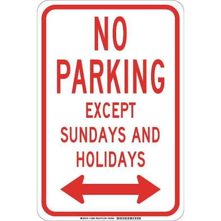 Brady Traffic Sign, 18"H, 12"W, Aluminum, 129690 129690