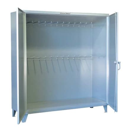 Strong Hold Open Storage Storage Cabinet, 78 in H, 72 in W, 24 in D, Swing, Padlock Hasp, Gray, 0 Shelves 66-240-24