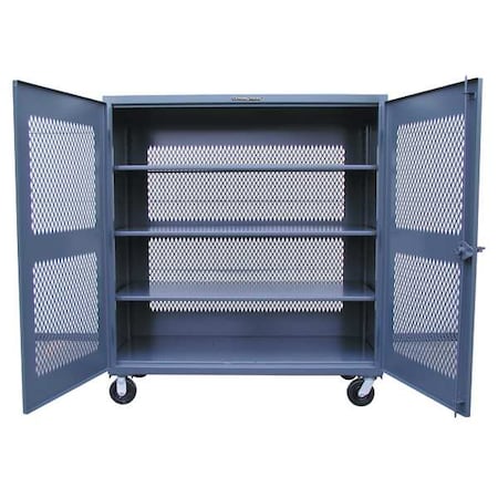 STRONG HOLD Ventilated Door Storage Cabinet, 48 in W, 68 in H, 24 in D, Dark Gray 45-VB-243-CA